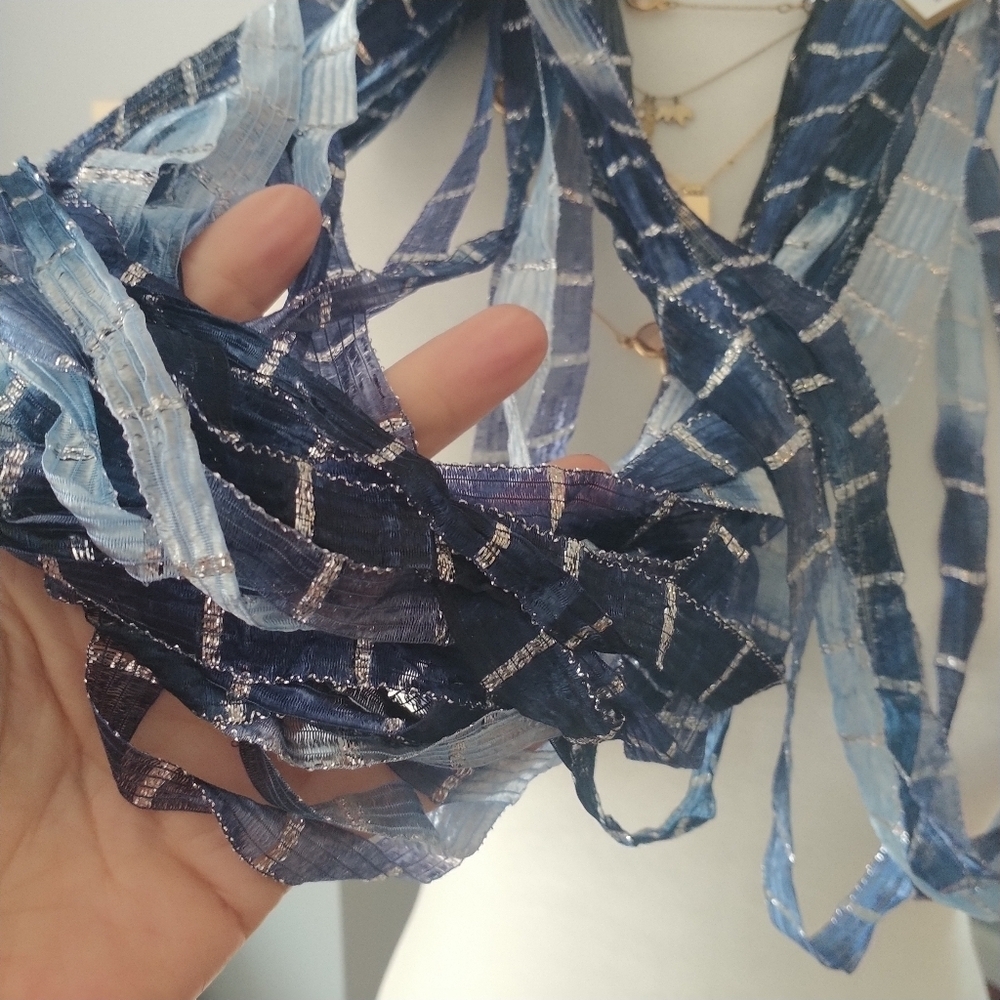 JA Designer Collection Ribbon Deep Sea Necklace - Picture 7 of 9